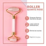 1 Masseur Visage en Quartz Rose + Housse