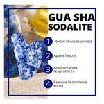 1 Gua Sha en Sodalite Bleue + Housse