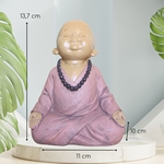 Statuette Bouddha SB2 <br/> Bébé Rose en méditation