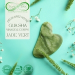 Kit Masque Yeux ThermoConfort et GuaSha Jade Vert + Housse