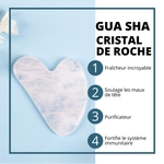 1 Gua Sha en Cristal de Roche + Housse