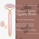 Masseur Électrique Facial - Quartz Rose