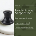 1 Champi GuaSha en Serpentine Noir