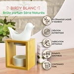 Brûle parfum Série Naturéa - Birdy Blanc