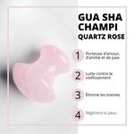 1 Champi GuaSha en Quartz rose