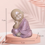 Statuette Bouddha Bébé Rose Tête Posée